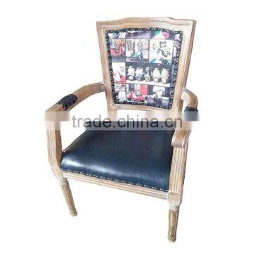 High Quality Antique wood design dining chair,solid wood chair for restaurants used