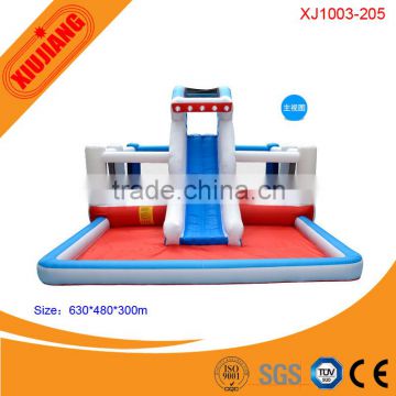 Kids outdoor commercial play castle water park inflatable pool rental