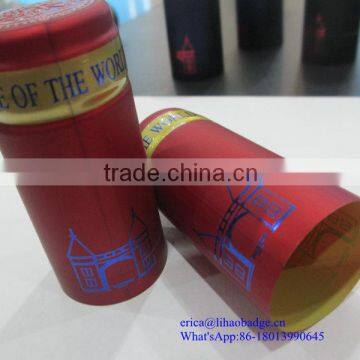 PET and PVC material shink cap PVC shrink sealing cap