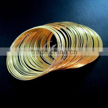 65mm 100 layers gold simple steel wiring bangle bracelet DIY jewelry supplies 1900035