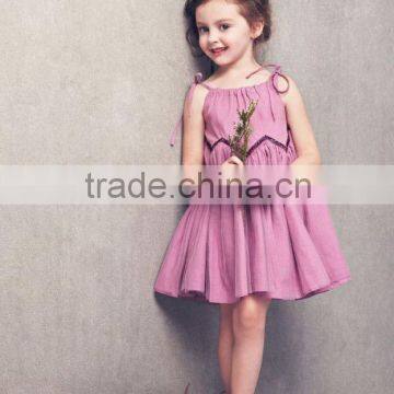 New Arrival 2016 Summer Purple 7-10 years kids clothes Veil Gown girls dresses Customized