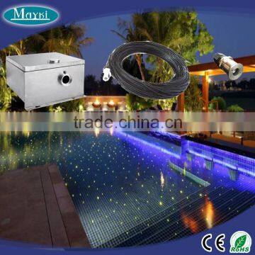 Fiber swimming pool light starry sky decoration using with LED driver and no electrical safety fiber