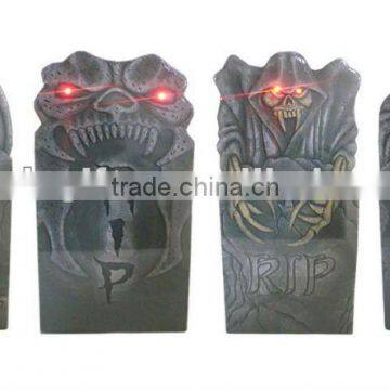 New design halloween tombstone with led eyes for decorations props