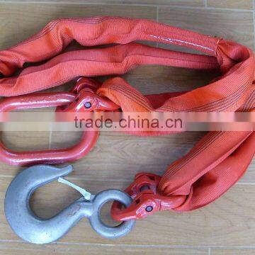 Round sling with hook and ring, lifting strap