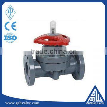 flange end rubber lined PVC plastic diaphragm valve