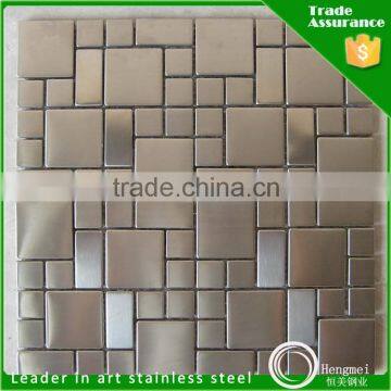 Alibaba china colored 304 mosaic price of 1kg stainless steel mosaic for five star hotel