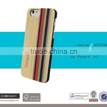 Factory OEM ODM Mix Colored Wood Custom Hard Back Natural Bamboo Cover for IPhone 6, for IPhone 6s Bamboo Case, Bamboo PC Case