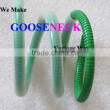 Colorful Flexible steel gooseneck tube covered by transparent rubber silicone