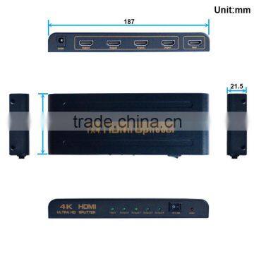 Support 4K 3D 1080P ULTRA HD 1 in 4 Out Splitter h Dmi 1x4 photo-4