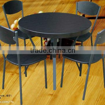 MDF steel dining table and chair