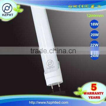 Energy-saving 18W 4ft Rotating End Cap T8 Led Tube, led tube 3 years Warranty