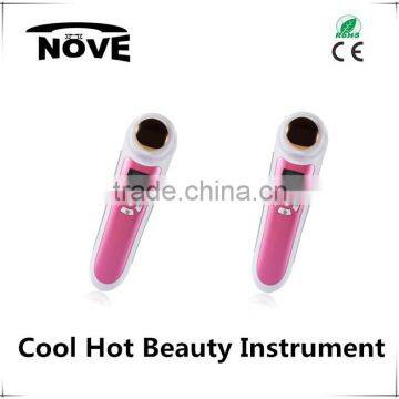 2016 Face massage Micro Current Ionic Guiding cool and warm Massage Device