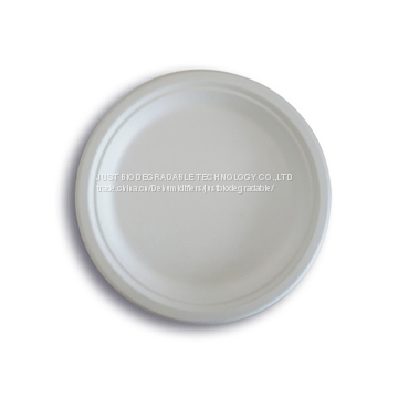 JUST Disposable Compostable Tableware Sugarcane Plate8.6''