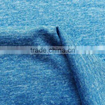 100%poly Cationic Yarn Heather Jersey Fabric photo-5