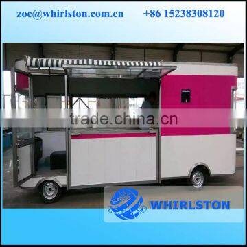 Electric food cart vending mobile food cart with wheels with CE certificate