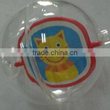 plastic ball with card in side/cartoon ball/plastic injection products