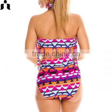 2017 Summer Xxx Sexy Sweet Girl Tassels High Waist Swim Wear photo-4