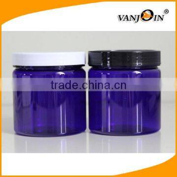 Empty 1000g 250g 50g Cobalt Blue Cosmetic Cream Container PET Blue Plastic Cosmetic Jar photo-2