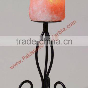MODERN DESIGN WROUGHT IRON SALT CANDLE HOLDER & TEALIGHTS photo-4