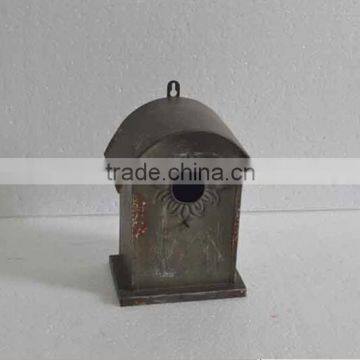 Adorable Industrial Galvenized Metal Bird Feeder House photo-2