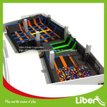 Customized Long Large Indoor Trampoline With Enclosure