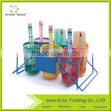 Store More Mesh 3 Tier Rack and 5 Upright Sections Metal Magazine Office Desk Organizer photo-6