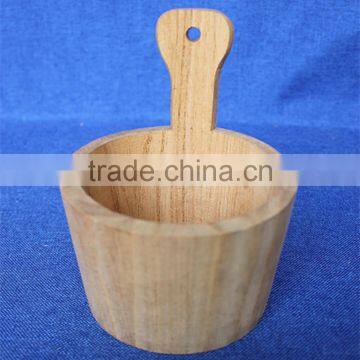 Small Wood Buckets Antique Wood Bucket Wooden Bucket for Art photo-6