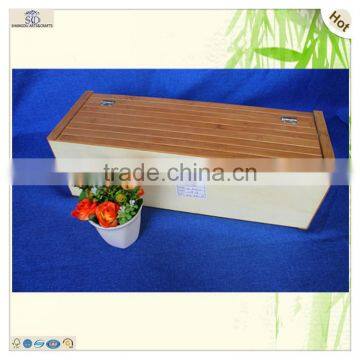 Высококачественные деревянные винные коробки из бамбука с одним петлевым замком photo-6