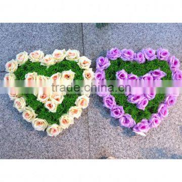 Artificial Rose Heart Wreath