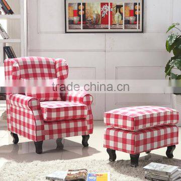 European Rustic Style Comfortable Fabric Sofa Chair for Bedroom Living Room LQ-805#