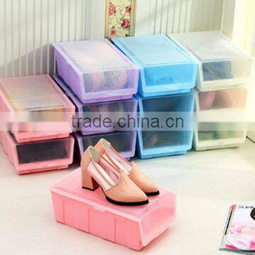 Colorful Thicker with cover Storage box Plastic Shoe Boxes