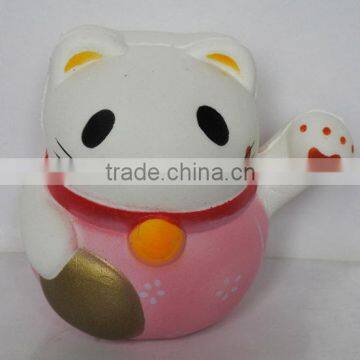 Cute foam cat shape PU slow rising squishy soft stress toy