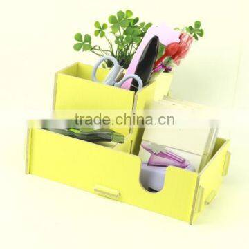 DIY File and Pencil Wood Storage Bin for Office