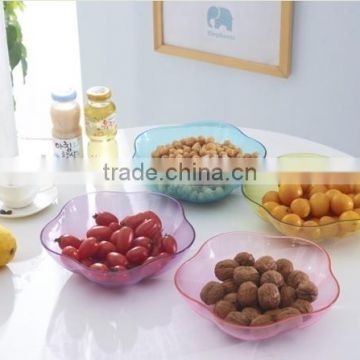 Flower shape crystal candy plate fruit plate