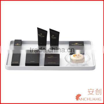 hot selling clear&solid acrylic hotel amenity tray_hotel tray_plastic tray