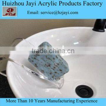 Alibaba Super High Quality wholesale Elegant Acrylic Draining Soap Dish for Bathroom and Kitchen