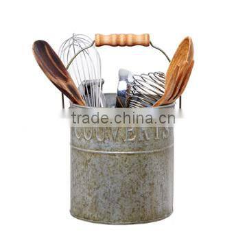 Galvanized Kitchen Utensil Holder photo-4