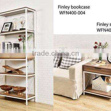 4 tier MDF high quality wooden book shelf for living romm