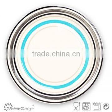 Ceramic Hand Painting Plate China Style New Design With Stripes photo-2