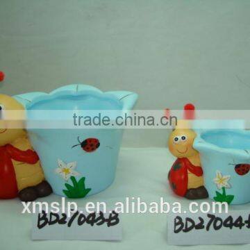 Ceramic Flower Pot With Bobble Animal Head photo-5