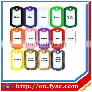 silicone metal printing dog tag for promotional