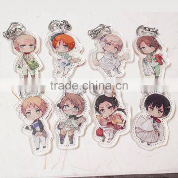 custom all kind of anime plexiglass keychain decoration