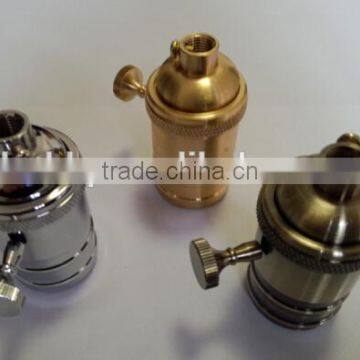 E27 Vintage Brass Lamp Holder With Edison Bulb photo-4