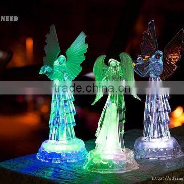 LED Acrylic Christmas Angel With Instrument Figurines photo-6