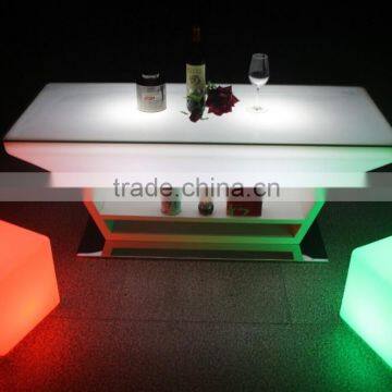 Stainless Steel Leg Illuminate Small Party Led Bar Counter With IR Remote Control photo-4