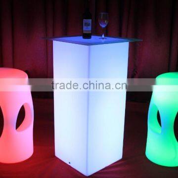 Led Light Stand up Bar Tables, High Bar Cubic Table With Led Light photo-4