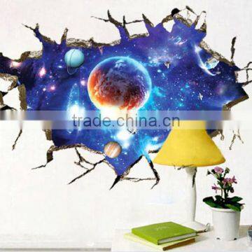 Space and Planets Design Adhesive 3D Wall Paper , Wall Sticker photo-5