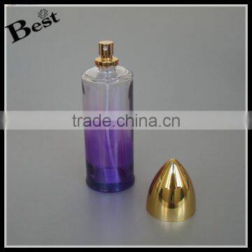 120ml Cosmetic High Quality Fancy Beautiful Gradual Purple Gold Aluminum Spray Glass Perfume Bottle China Suppliers Wholesale photo-2