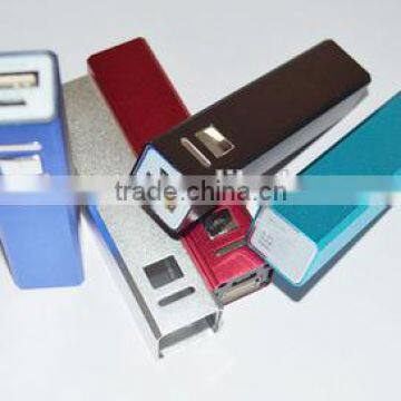2600mAh Cuboid Shape Portable Metal Power Bank