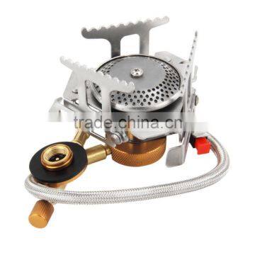 Mini Gas Stove Cookout Portable Gas Stove Furnace Split Burner Cookware Outdoor Camping Pellet Stove